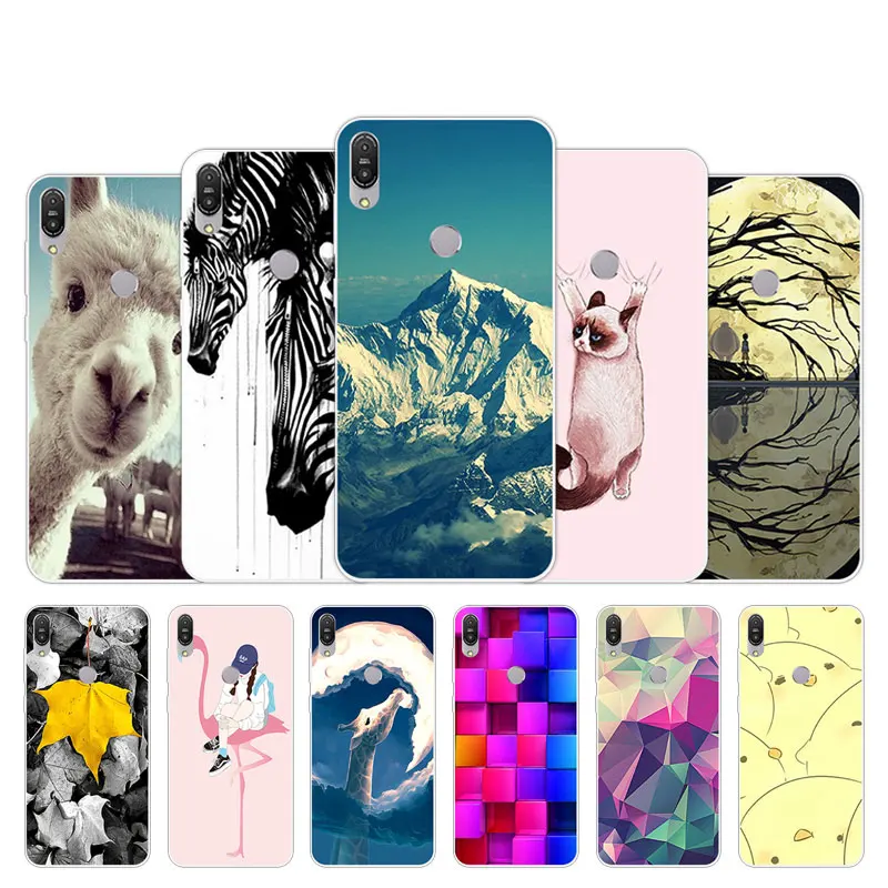 

for Asus ZB601KL Phone Cases Geometry Design 5.99" for Asus Zenfone Max Pro M1 ZB601KL Transparent Back Cover Soft Silicone