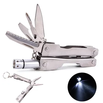 

Multitool Keychain Plier Portable Multi-function Plier Tool with LED Light