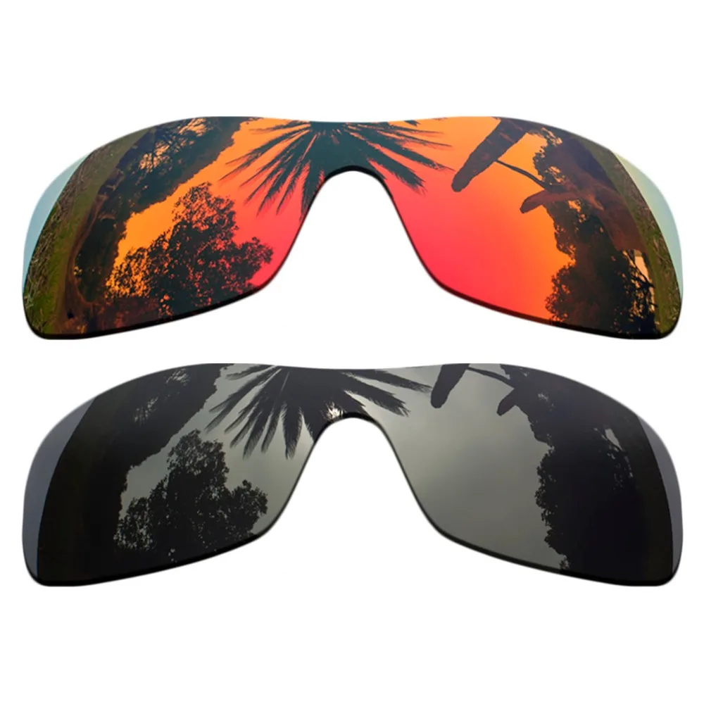 

(Оранжево-красное зеркальное покрытие + черный) Поляризованные Сменные линзы из 2 предметов для оправы Antix 100% защита от Уфа и уфв