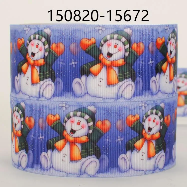 

Новогодняя лента с рисунком снеговика, 50 ярдов, 1/2 дюйма, 38 мм