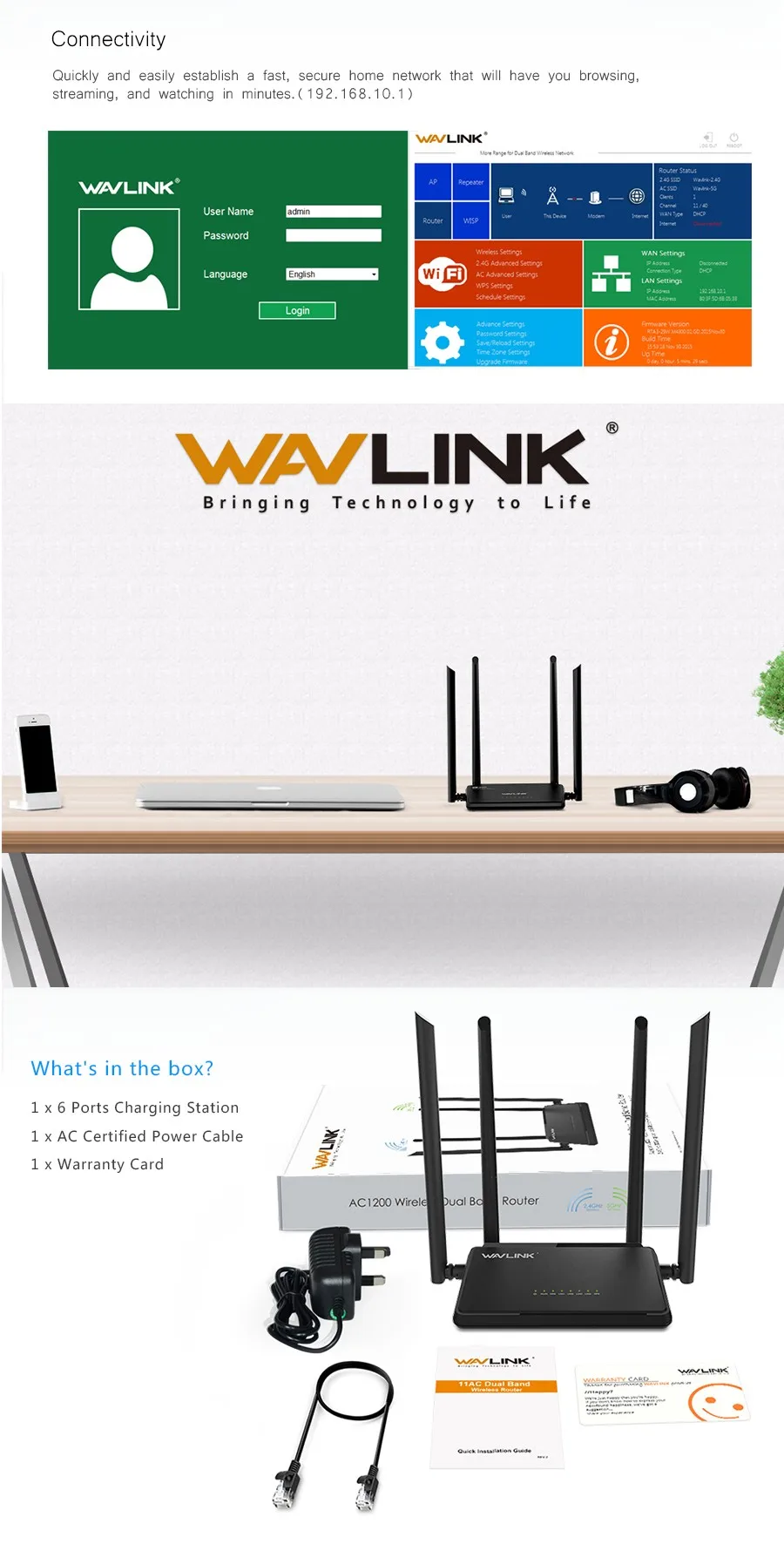 Wavlink 1200Mbs wifi повторитель/маршрутизатор/AP двухдиапазонный AC1200 Wi-Fi маршрутизатор расширитель диапазона wifi усилитель 2,4G/5 ГГц внешние антенны