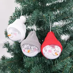 Рождественские украшения для дома шар Снеговик пузырь снег прозрачный шар украшение-кукла Рождественская елка кулон 14*10 см