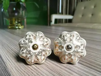 

Diameter of 4.2 cm European style High-end Bronzing ceramics Pumpkin wardrobe single hole handle The New Special Cabinet drawer