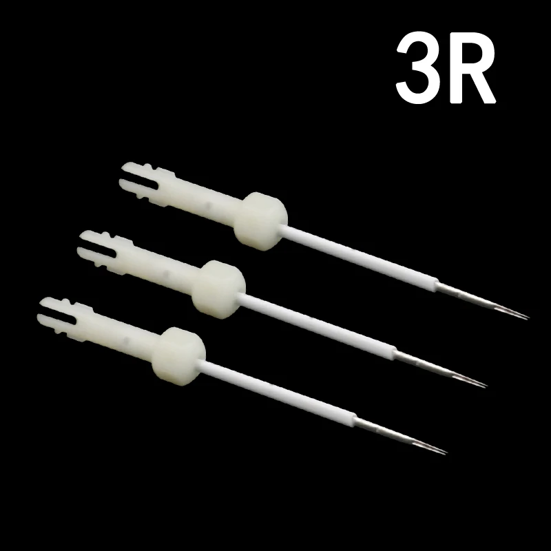 

Free shipping 100pcs 3R Permanent Makeup Eyebrow piercing needles for Biotouch mosaic tattoo machine 100 pcs 3 prong Needle caps