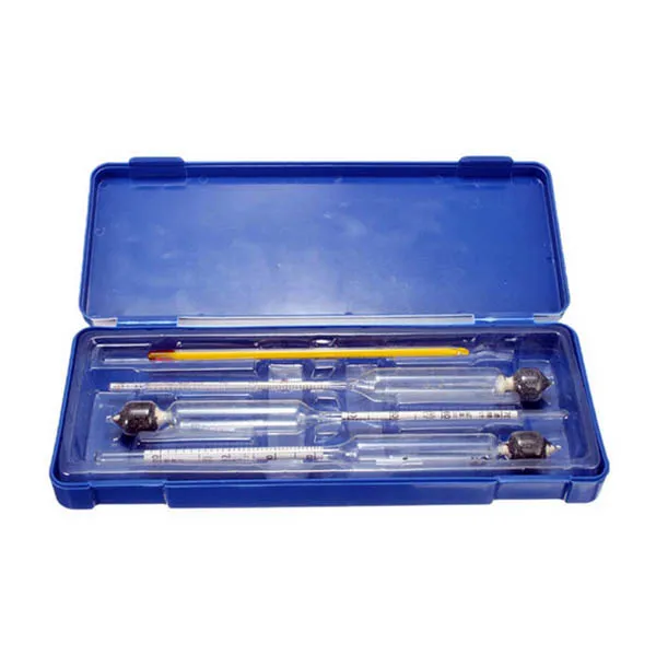 

DANIU 3Pcs/Set 0-100% Hydrometer Alcoholometers Alcohol Tester Concentration Meter for Wine Alcohol with Thermometer