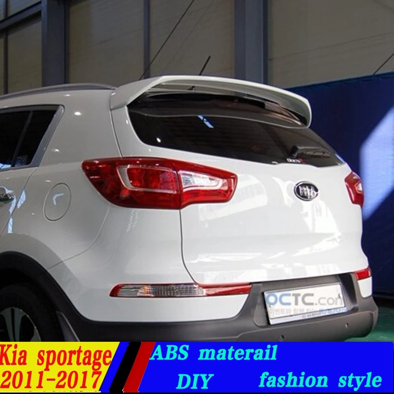 Используется для Kia sportage спойлер 2011 2017 свет Высокое качество ABS Материал заднее