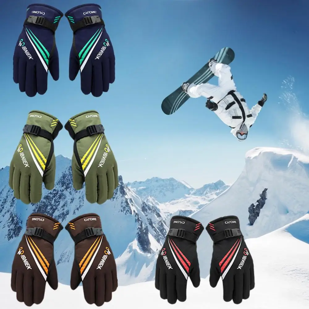 

Skiing Gloves Men Winter Thermal Gloves Outdoor Motorcycle Riding Windproof Thicken Warm Gloves