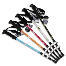 Регулируемый Внешний замок треккинг полюс Кемпинг Туризм полюс трость альпеншток сверхлегкий 3 секции