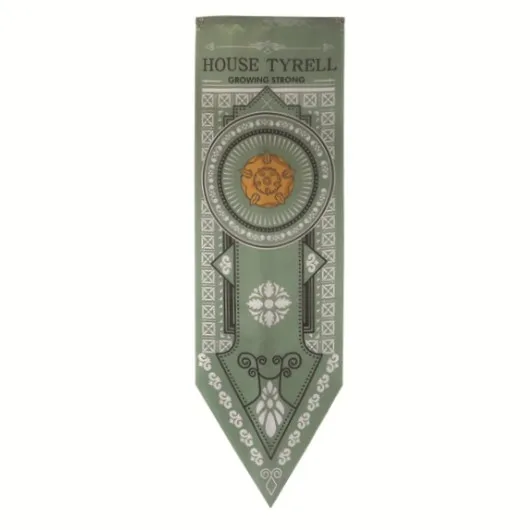 HQTyrell 46x150 см атласная Игра престолов баннер для дома декоративные флаги Таргариен Старк Ланнистер HQ украшение для бара комнаты флаг получил баннеры - Цвет: HQTyrell