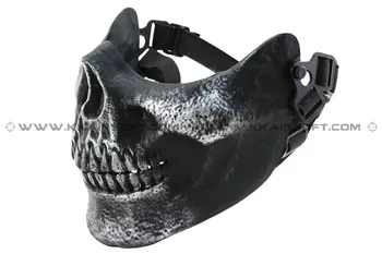 

CACIQUE party mask Skull Half Face Mask Version III Silver Black [MK-13]