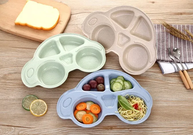 

Sub-grid plate Dinner Dishes Car styling Snack Plate Dish Rice Plate Children Dinner Plate Baby Tableware Divided Dishes Fruit B