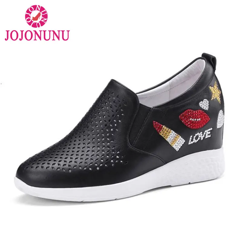 

FITWEEU Genuine Leather Women High Heel Shoes Fashion Platform Pumps Casual Daily Shoes Women Heeled Footwear Size 33-40