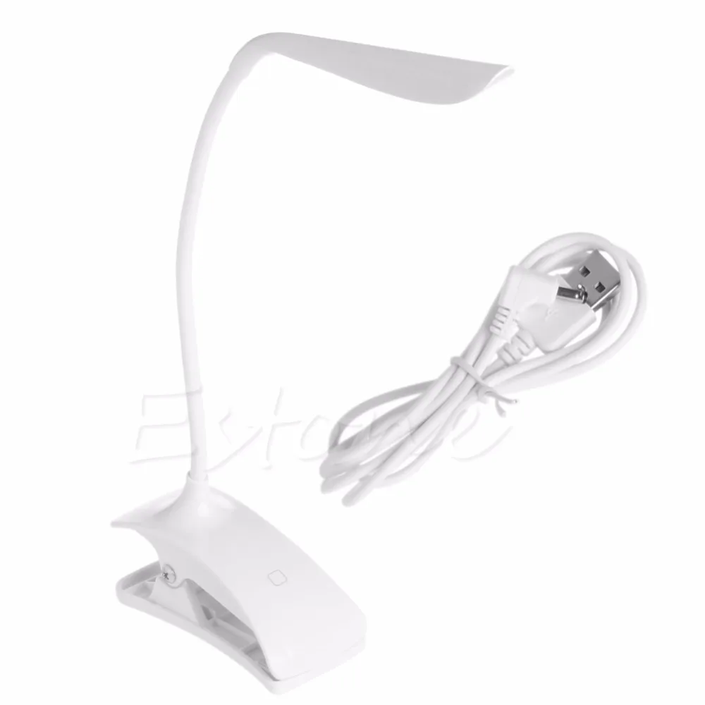 Dimmable Clip On USB Rechargeable Touch Sensor 14 LEDs Reading Light Desk Lamp
