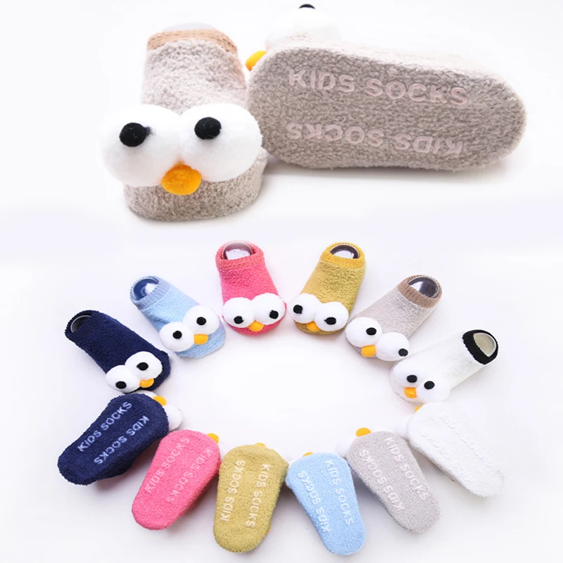 

Cute Baby Big Eyes Socks Soft Non-slip Spring Autumn Cute Infant Socks Toddler Comfortable Floor Socks Suitable For 0-3Y