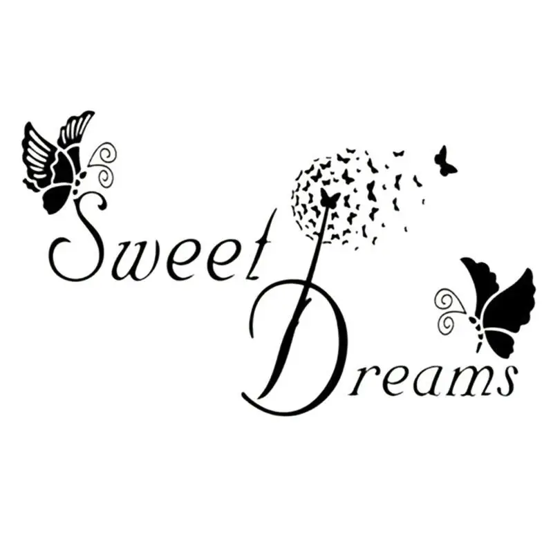 Наклейки на стену с надписью Sweet Dreams бабочкой и LOVE съемные наклейки сделай сам для