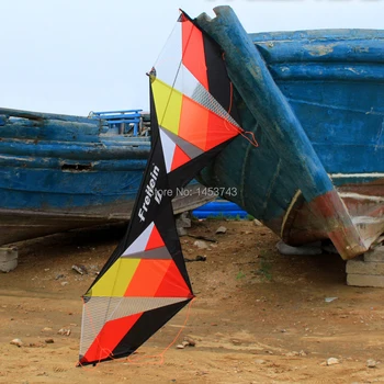 

Red Color 7.5ft Sport Stunt Kite Power Kite 4 Line Beach Flying Kite For Festival Show Competition