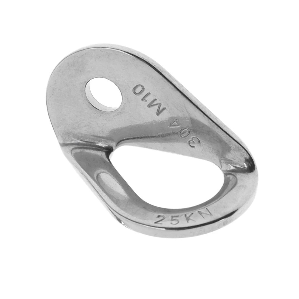 3/8in 25KN 304 Stainless Steel Bolt Hanger for Belay Rescue Rigging Work Climbing Mountaineering Rock Bolt Hanger