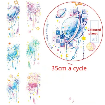

28mm wide Grid planet decoration washi Tape DIY planner Diary scrapbooking masking tape Escolar