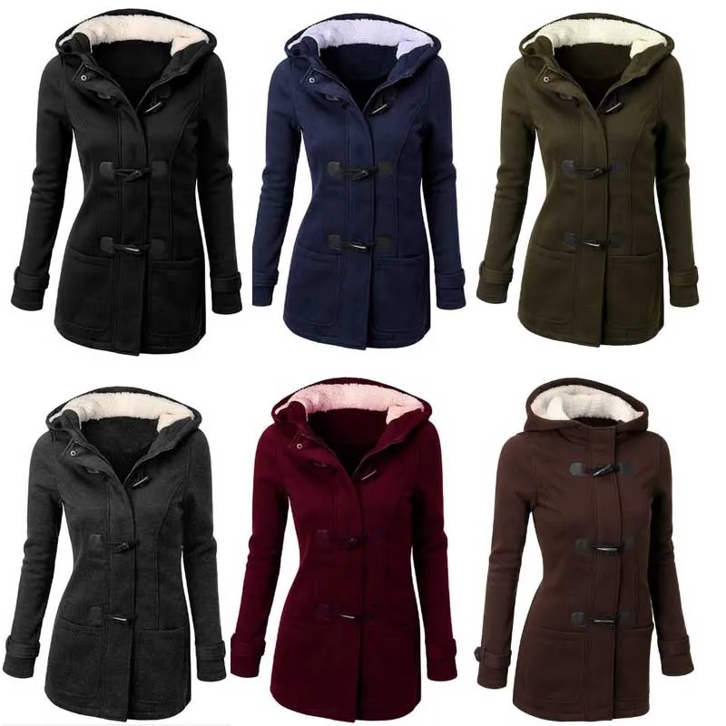 Wipalo размера плюс женская зимняя Классическая стильная Флокированная куртка с капюшоном и карманами, Повседневная однотонная куртка, парка, верхняя одежда, S-6XL