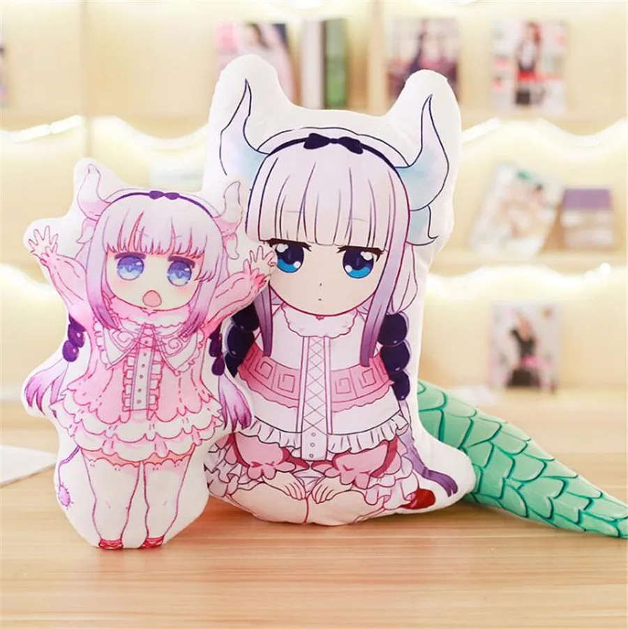 Япония Аниме мисс Кобаяши Дракон горничной Плюшевые Kawaii подушки детские косплэй
