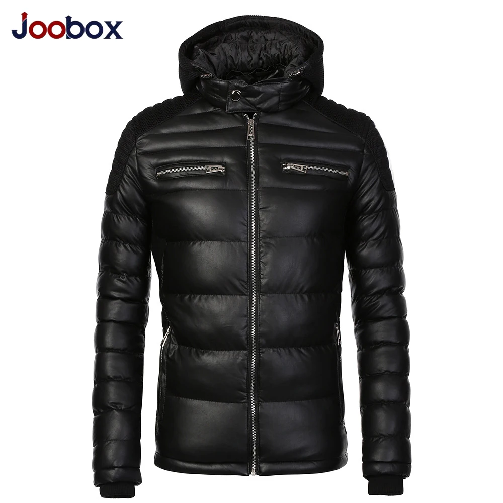 Кожаный Пуховик Мужской Зимний С Капюшоном Купить