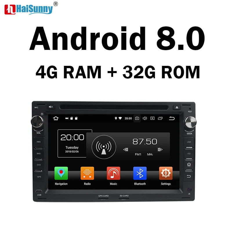 HaiSunny Octa Core Android 8.0 Car DVD GPS Radio For VW Transporter T4/T5(Old ) Bora Passat Mk5 Golf Mk4 Polo Jetta Shara T5