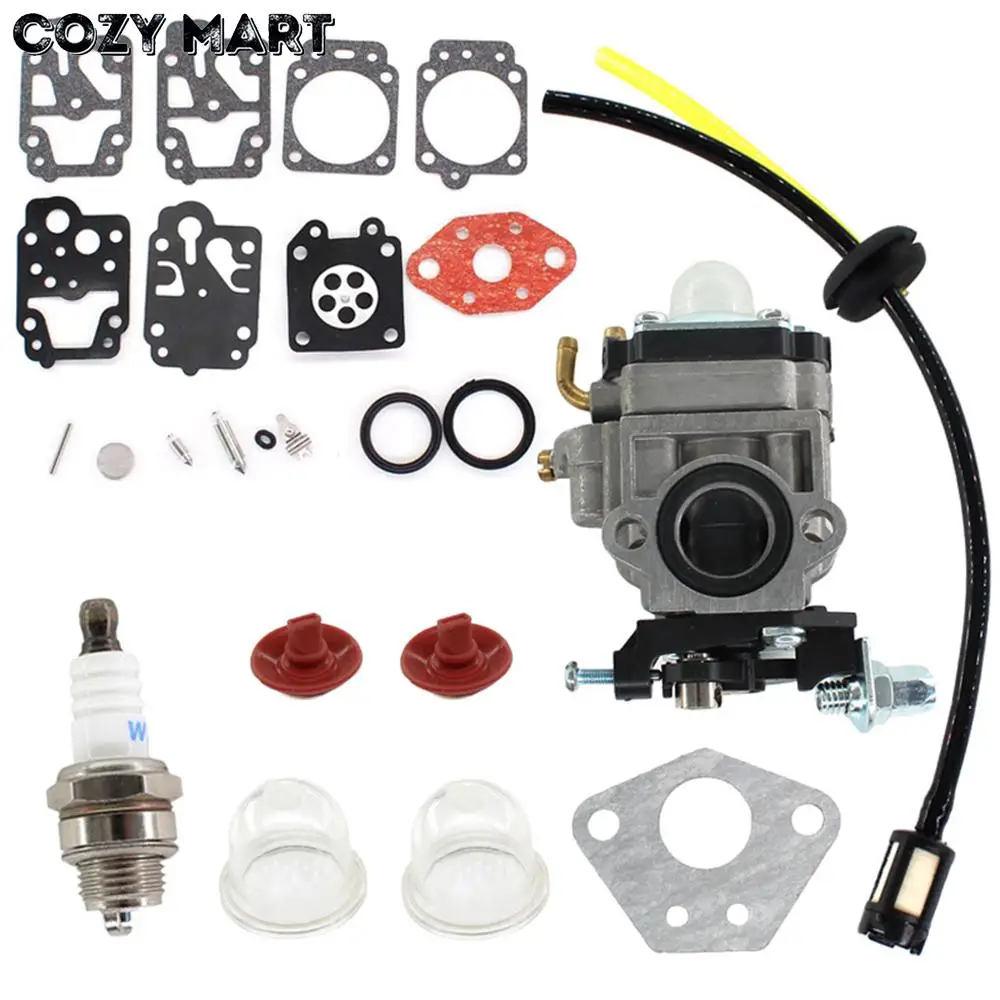 15mm Carburetor w/ Repair Kit For 43cc 47cc 49cc 52cc CG430 CG520 BC430 BC520 40-5 Brush Cutter Grass Trimmer