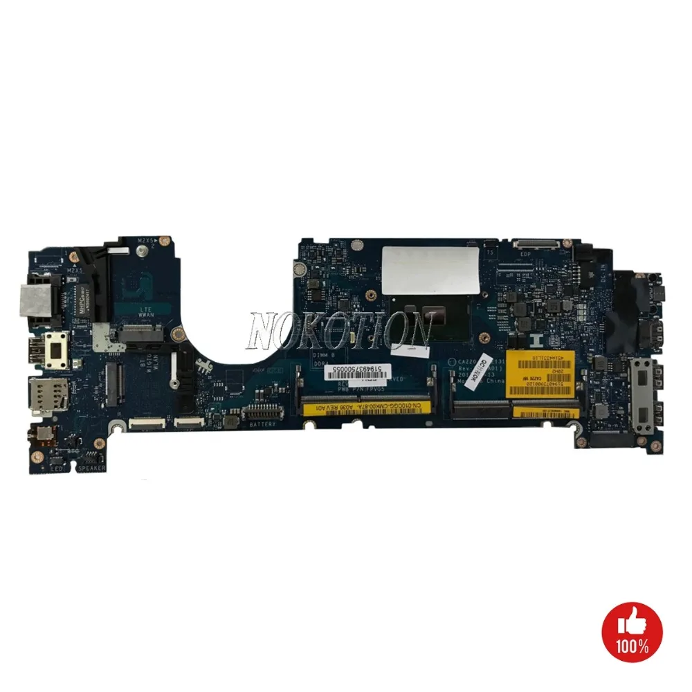 NOKOTION CN-0V20K6 0V20K6 V20K6 материнская плата для ноутбука DELL Latitude 7480 i5-7300U CPU CAZ20 LA-E131P