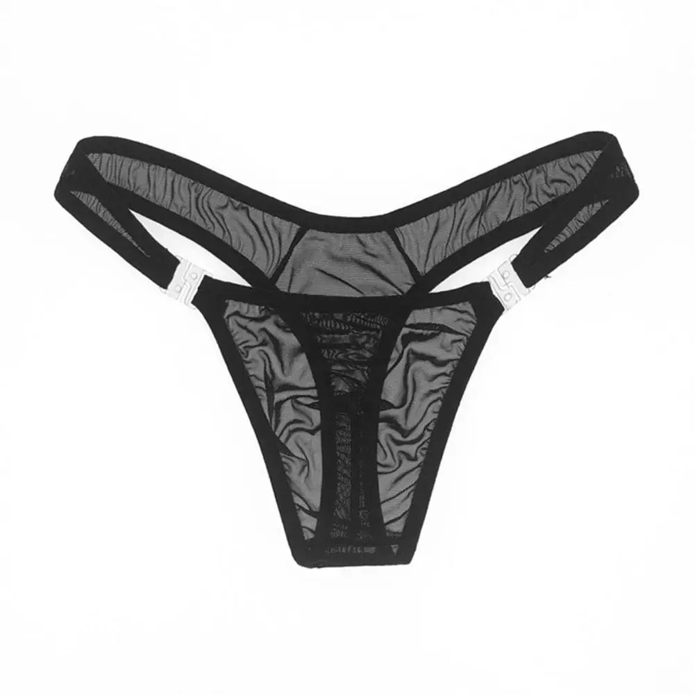 

Ultra Thin Underpants for Male Sexy Underwear Men Thongs G-string Low Waist Elastic Mesh Homme Breathable Panties Interior