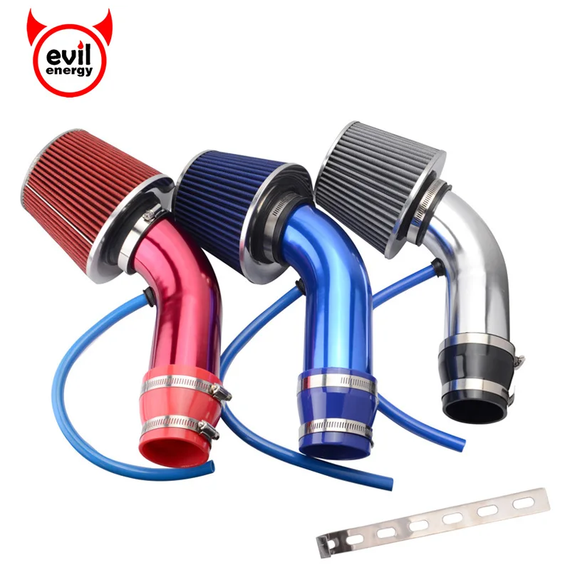 evil energy 76MM Aluminum Car Cold Air Intake Induction Pipe Hose Cone