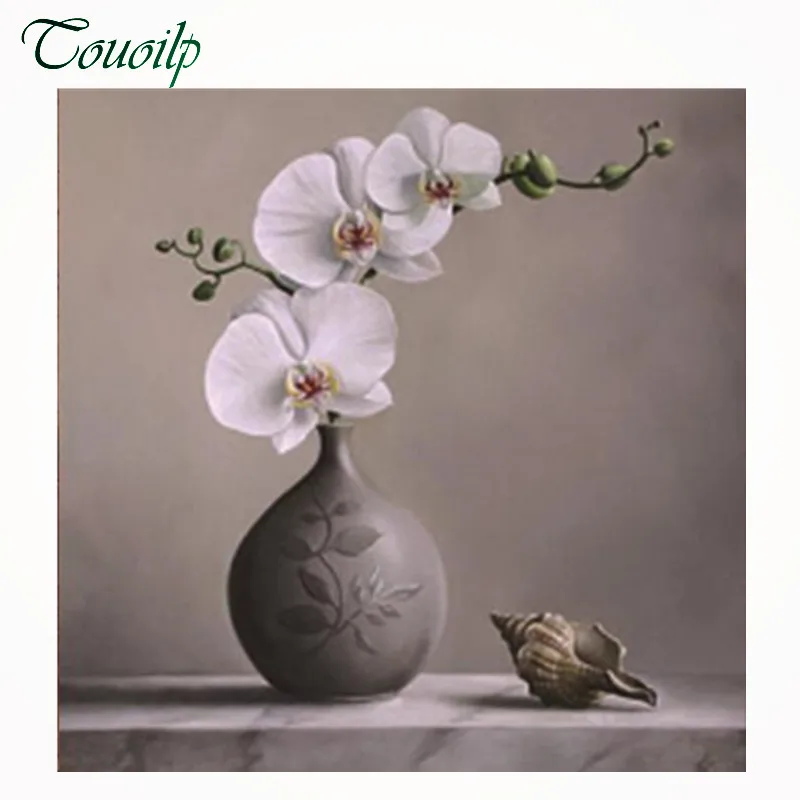 Diamond Painting Cross Stitch Full Round&ampsquare Grey Dim Magnolia Mosaic Handmade Embroidery Needlework Drawing | Дом и сад
