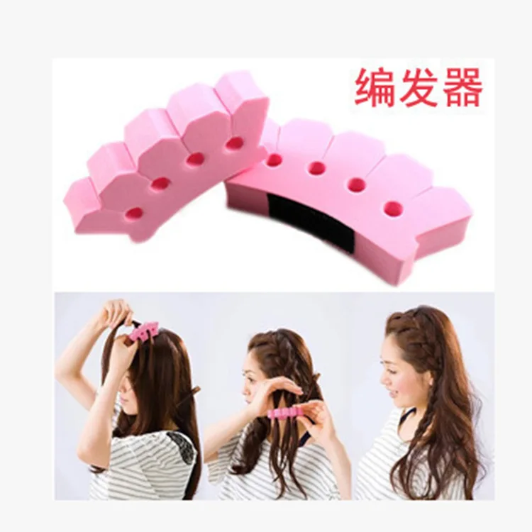

New Korea sponge centipede braid diy lazy tatto braid hairdressing supplies plate hair tools