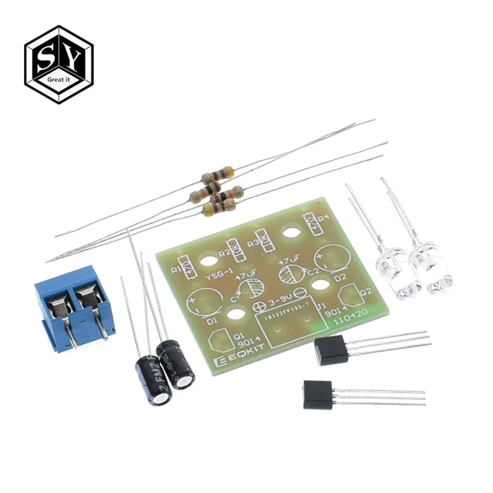 

Simple LED Flash DIY Kits Circuit Electronics DIY Electronic Suite 1.2mm Parts for Arduino Flash LED Kit Electronic DIY Kit