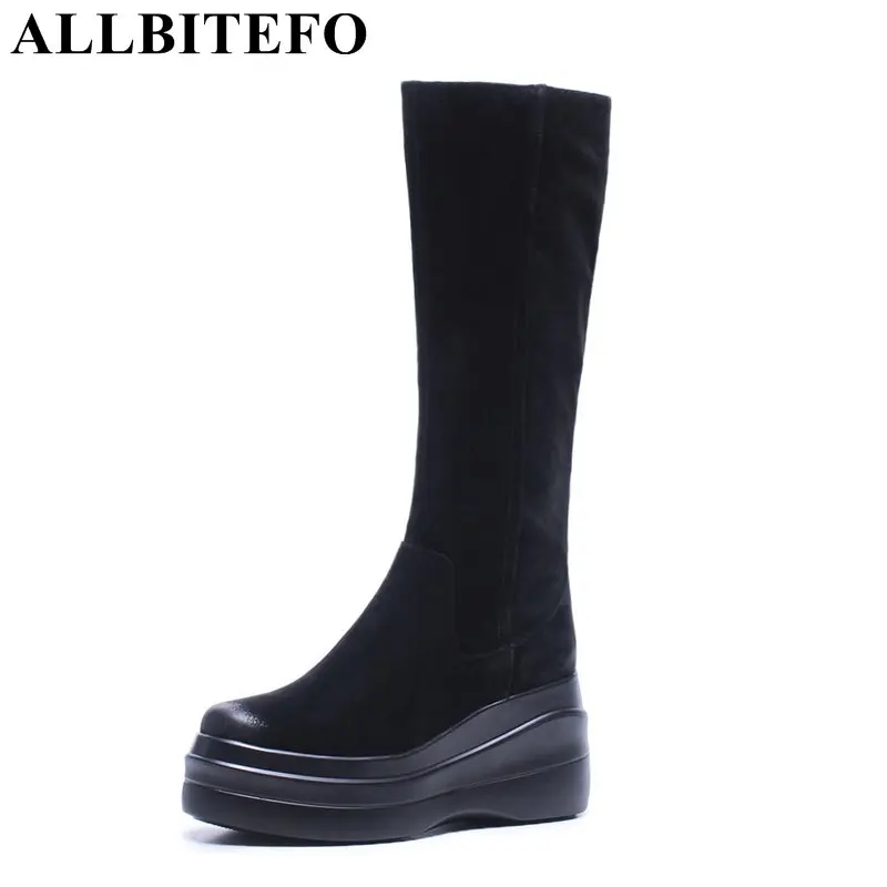 ALLBITEFO/Лидер продаж женские сапоги из натуральной и искусственной кожи на