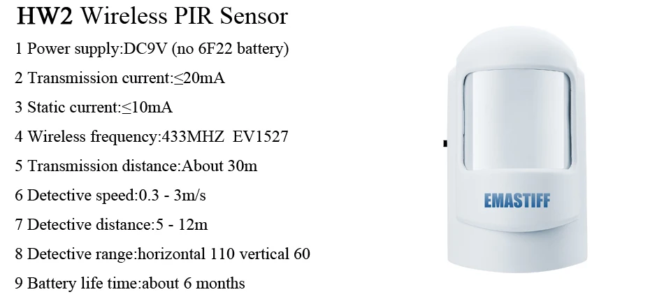 433 МГц беспроводной умный движения PIR сенсор Senso для GSM PSTN сигнализации дома системы без телевизионные антенны инфракрасный