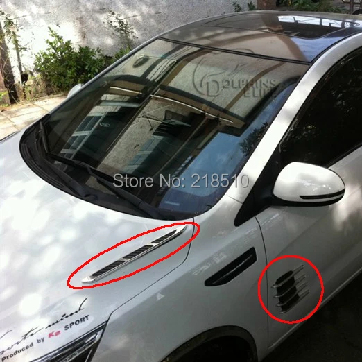 

Big Sale Universal Car ABS Chromium Styling Stickers Simulation Vents Decorative Shark Gills Outlet Side Vents