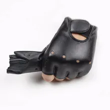 Перчатки для детей от 5 до 13 лет кожаные перчатки без пальцев для мальчиков и девочек черные спортивные водонепроницаемые рукавицы