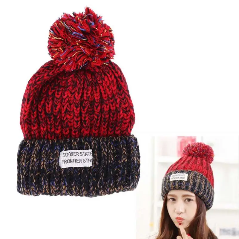 RED WINTER BEANIE HATS LOVE SIGN