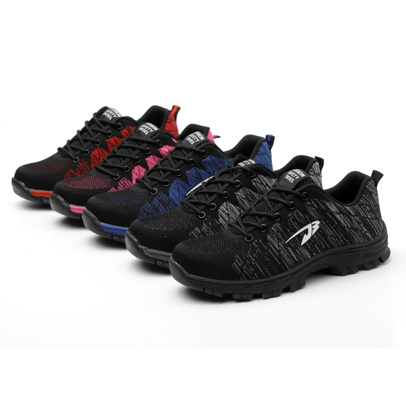 Top Sale Dropshipping Men And Women Safety Boots Outdoor Breathable Men Shoes steel toe Puncture-Proof Workers Sneakers 4colors