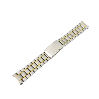 

18/19/20/22mm Men Watchband Stainless Steel Solid Links Arc Degree Watch Strap Bracelet -MX8