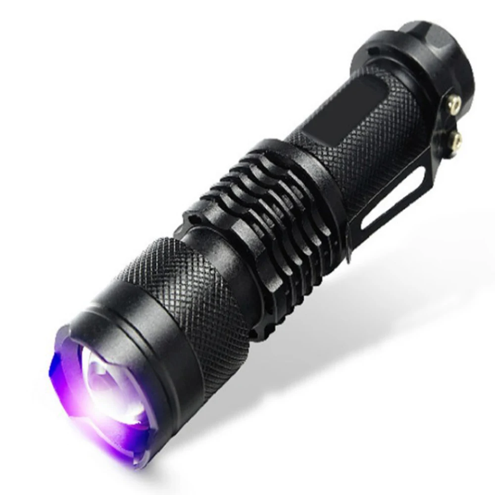 UniqueFire Mini LED Flashlight AA/14500 Rechargeable Battery UV