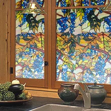 Funlife Орхидея грейпвин цветная пленка для окна статическая неабразивная матовая стеклянная пленка для комнаты Водонепроницаемая плесени декоративная пленка