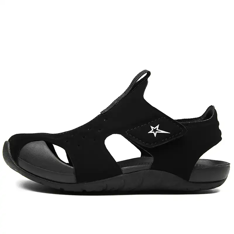 black outdoor sandals