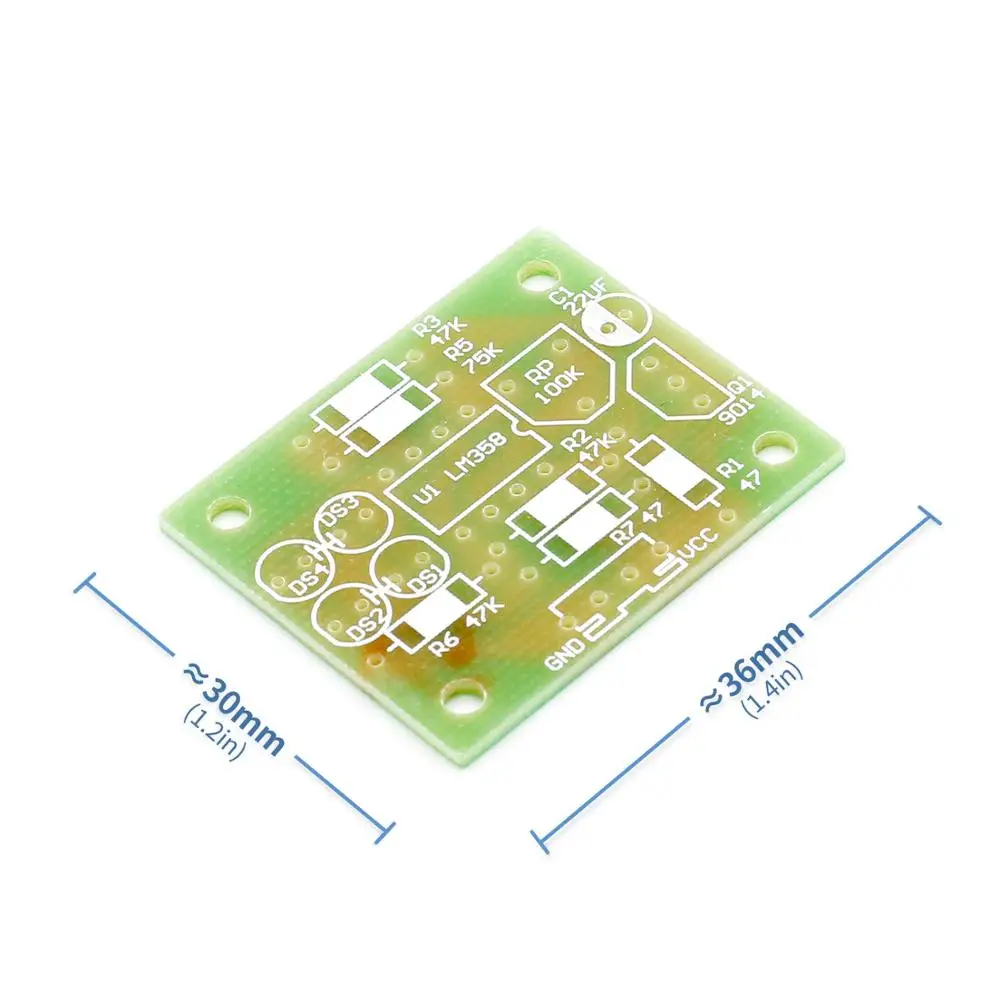 LM358 светодиодный светильник для дыхания, набор электронных комплектов для производства, набор для самостоятельной сборки деталей, дыхательный светильник, Набор для творчества, синяя мигающая лампа