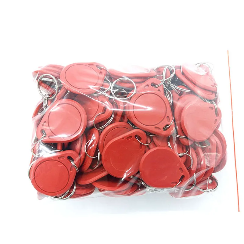 100pcs 13.56MHz RFID Tag NFC Tags Keyfob MFS50 Re-writable IC Key