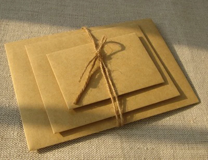 

Retro Square Blank Kraft Paper Envelopes Simple Personality Hand Art Creative Invitation Letter Envelope