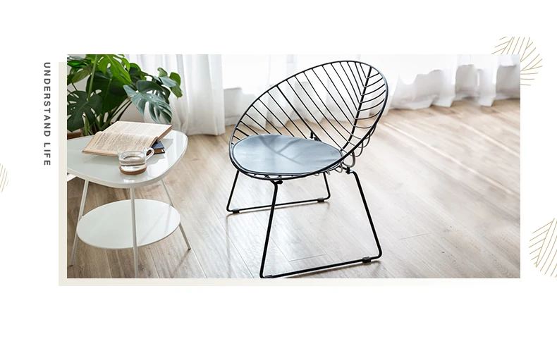 Модные обеденные стулья в стиле Луи, Скандинавское железное искусство, минималистичное Современное кафе, для обсуждения спинки