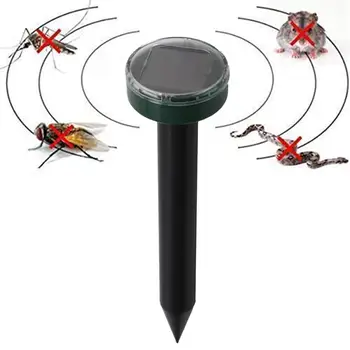 

Adeeing Solar-powered Ultrasonic Mice Dispeller Mosquito Cockroach Field Mouse Pest Repeller