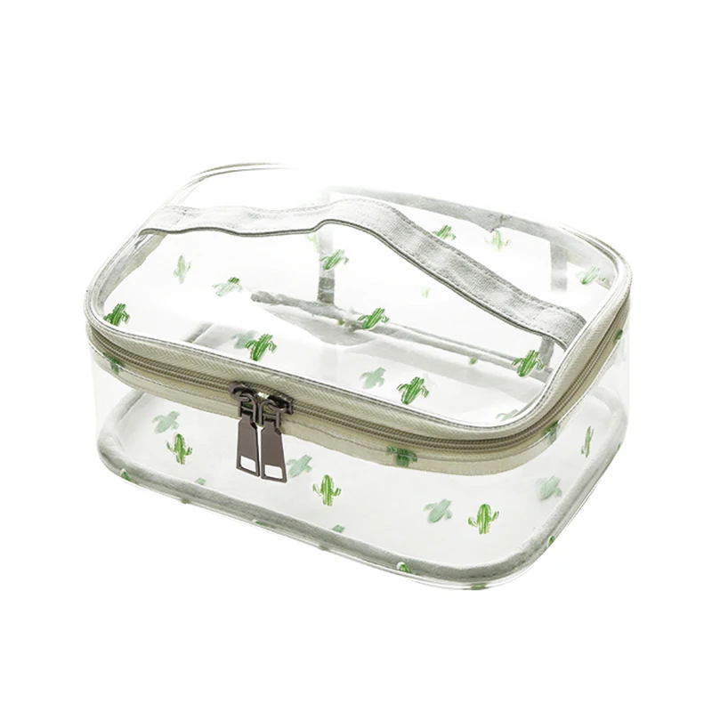 

PVC Cosmetic Storage Bags Women's Portable Waterproof Clear Toiletry Pouch Travel Wash Makeup Luggage Organizer Accessories Lot