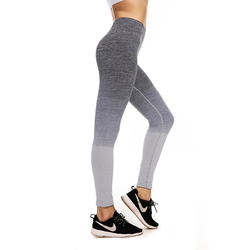 Thunsion, женские штаны для йоги, длина по щиколотку, для фитнеса, спортзала, градиентные, Спортивные Леггинсы, штаны для бега, быстросохнущие, штаны для тренировок для женщин